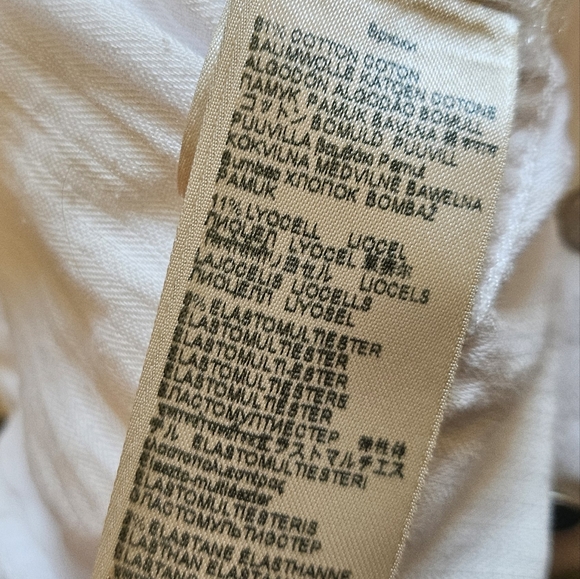 7 For All Mankind HW Crop Straight White Jeans Button Fly Size 30 - Picture 10 of 10